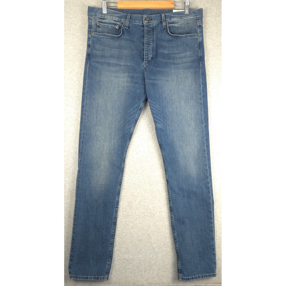 Rag‎ Bone Mens Fit 1 Skinnie Jeans Blue Denim Brockie Style 36x32 (Fits 36x31)